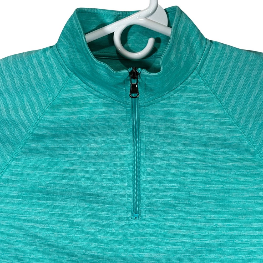 Croft & Barrow Mens Performance Quarter Zip Pullover Teal Aqua‎ Medium New